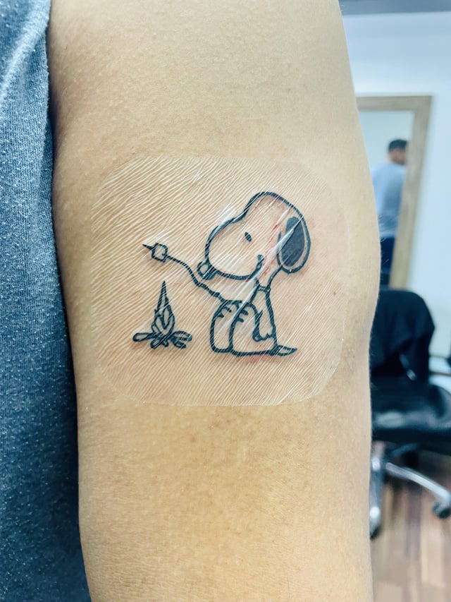 snoopy tattoo