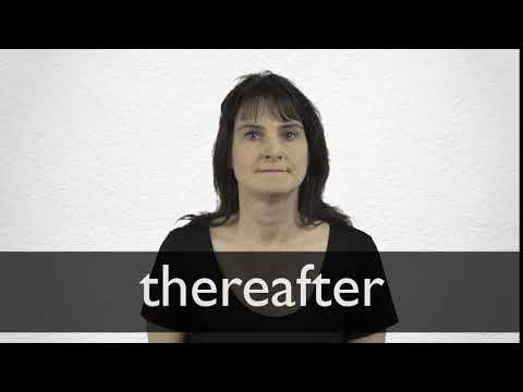 thereafter thesaurus