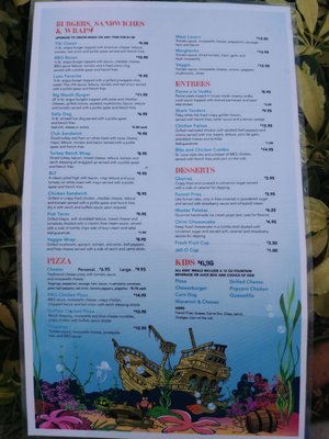 shipwreck sallys liki tiki menu