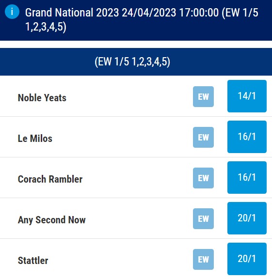 grand national 2023 odds