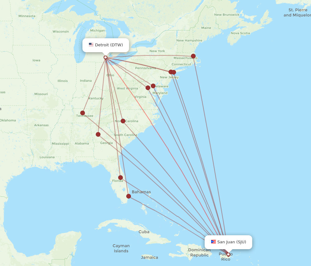 dtw to san juan