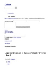 legal environment of business quizlet