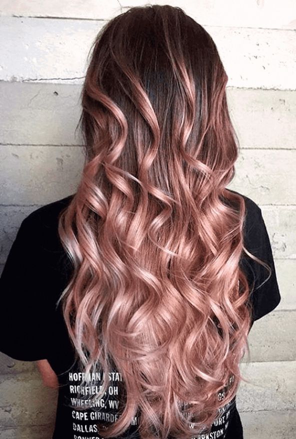 ombré hair rose gold