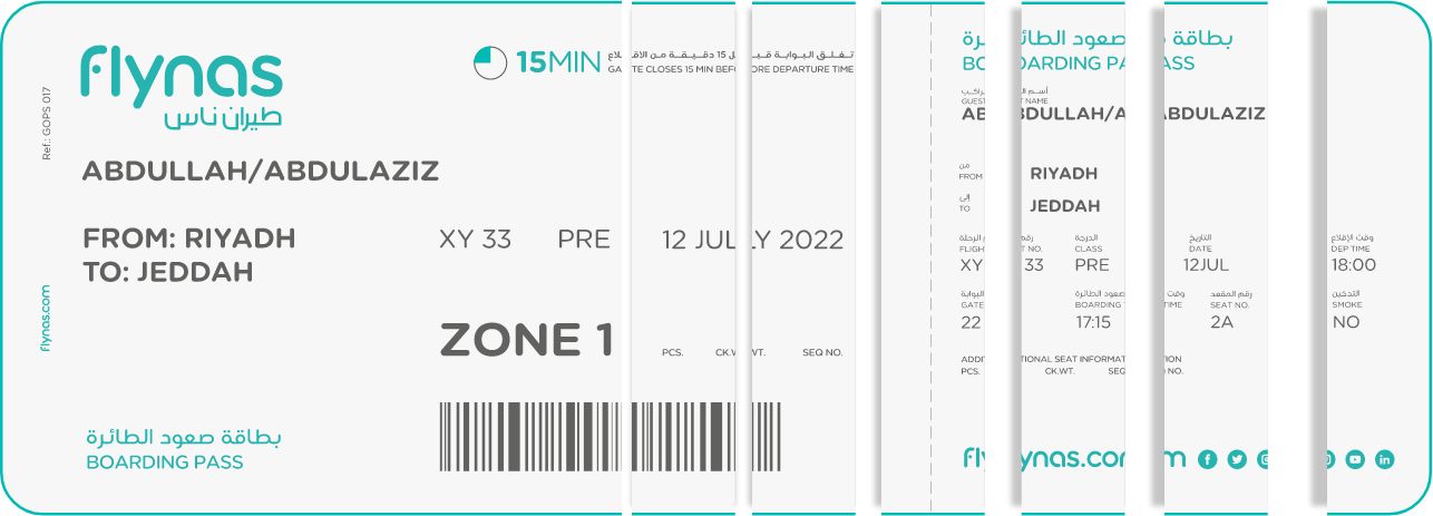 flynas flight ticket