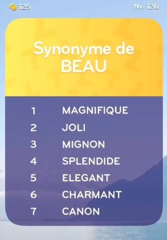 synonyme de grand top 7