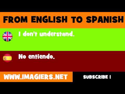 no entiendo in english