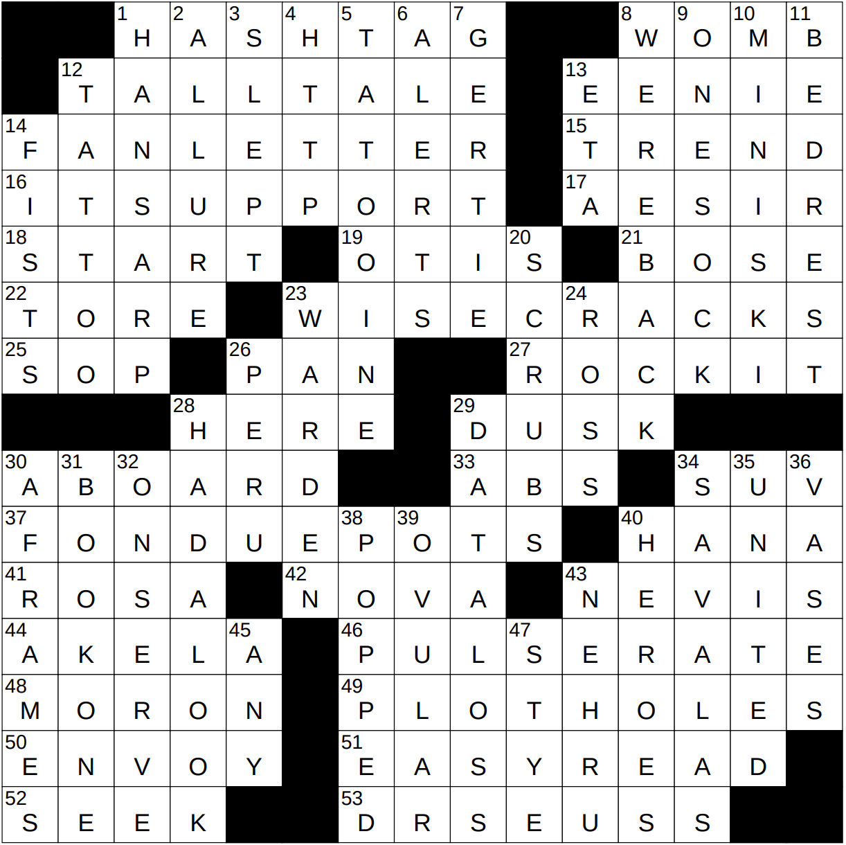 created silly internet content nyt crossword