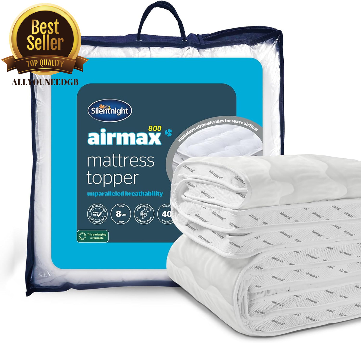 airmax 800 mattress topper double