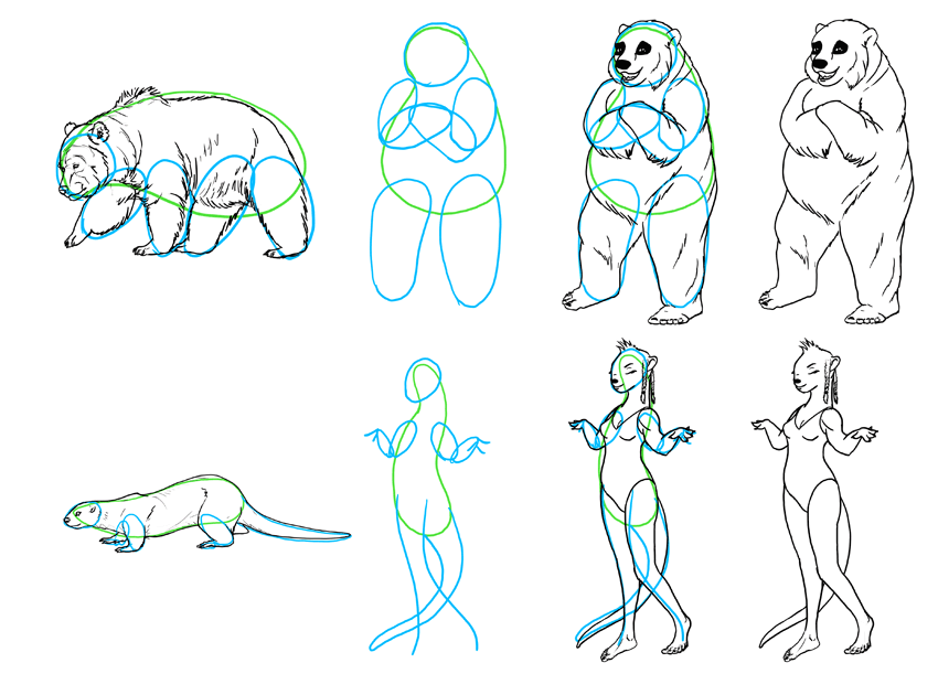 how to draw anthropomorphic