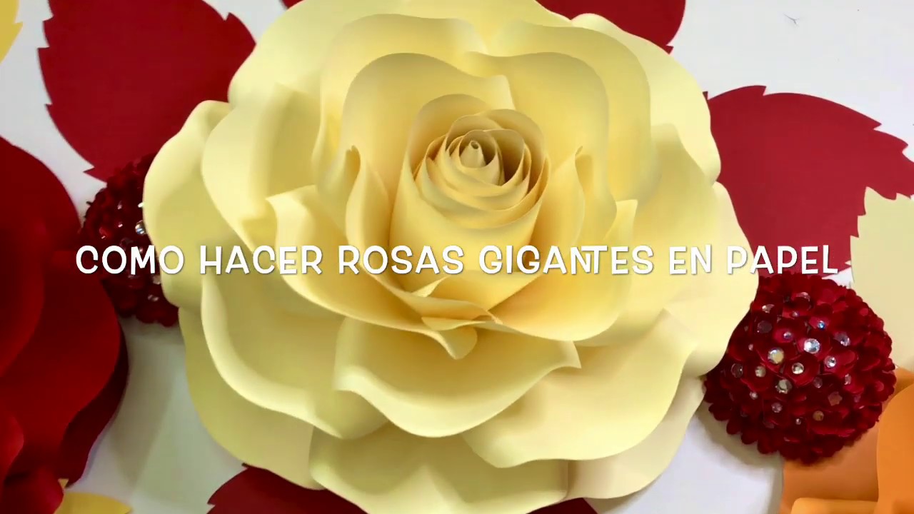 como hacer rosas de papel gigantes