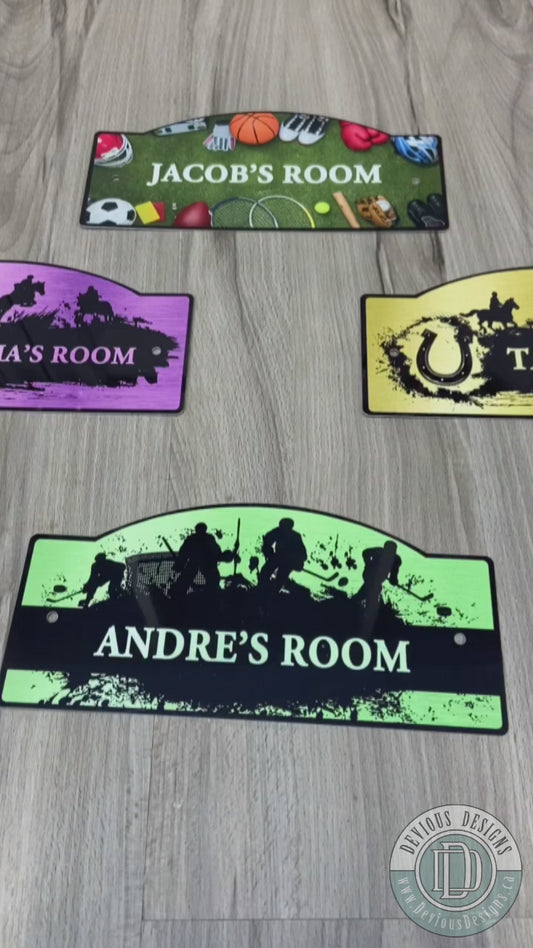 personalized bedroom door signs