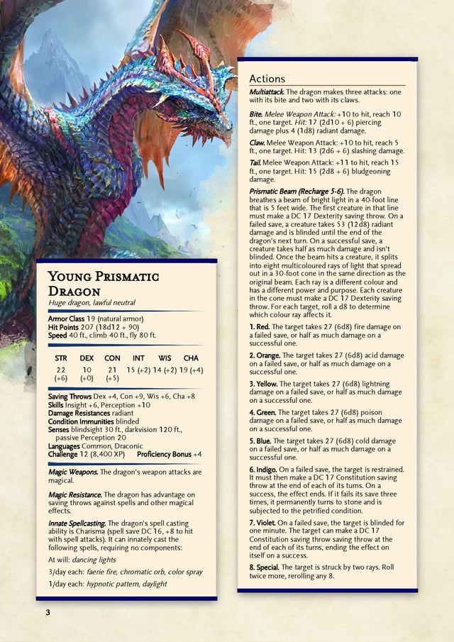 great wyrm prismatic dragon