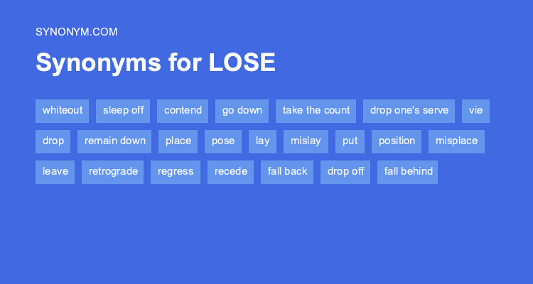 synonym for lose