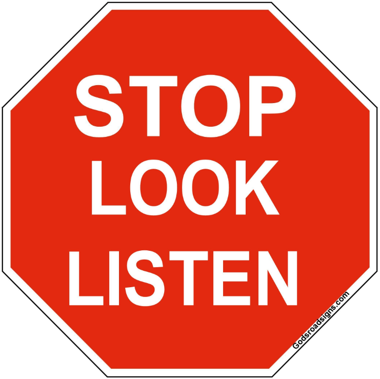 stop look and listen meme