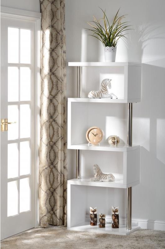 white gloss shelving