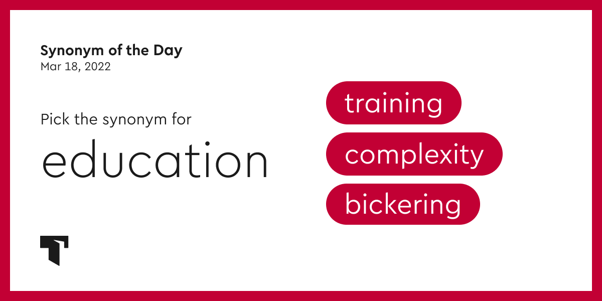 synonym for training