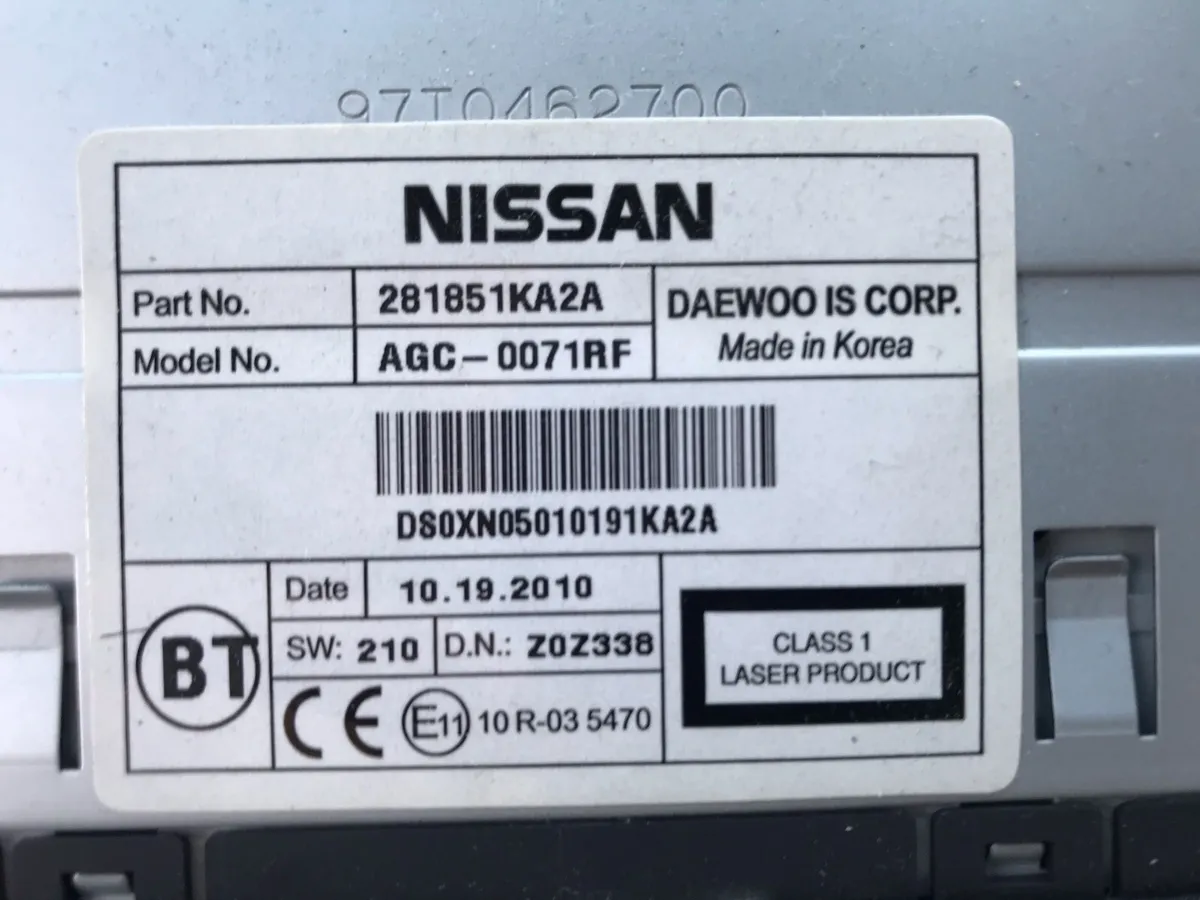 nissan juke radio code