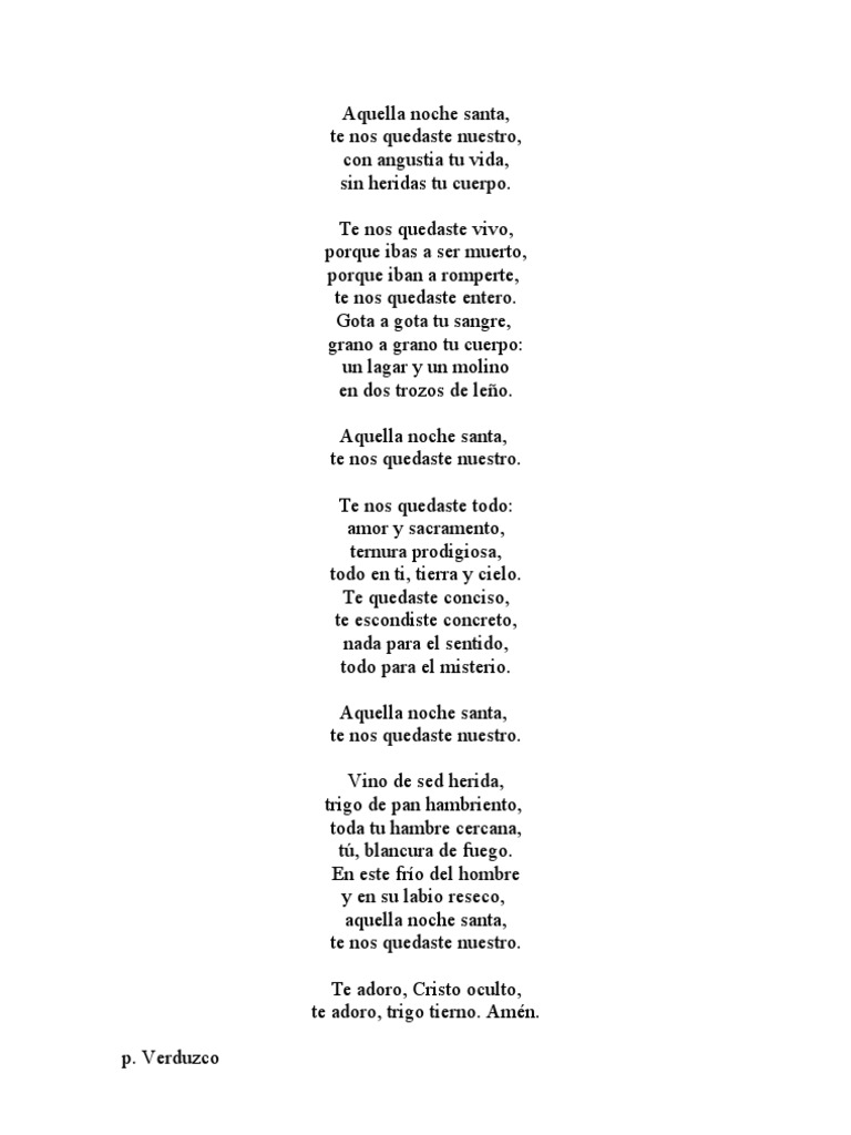 aquella noche letra