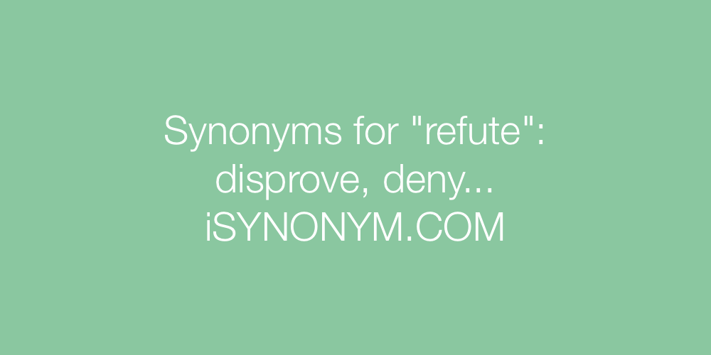 refute synonym