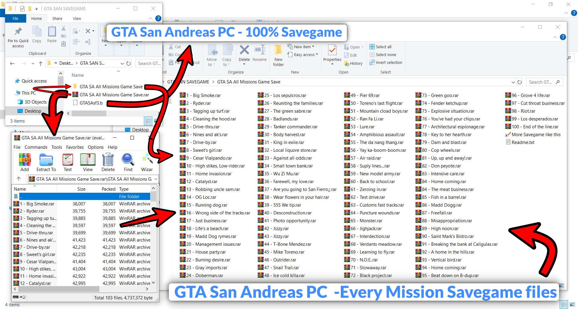 gta sa mission save files