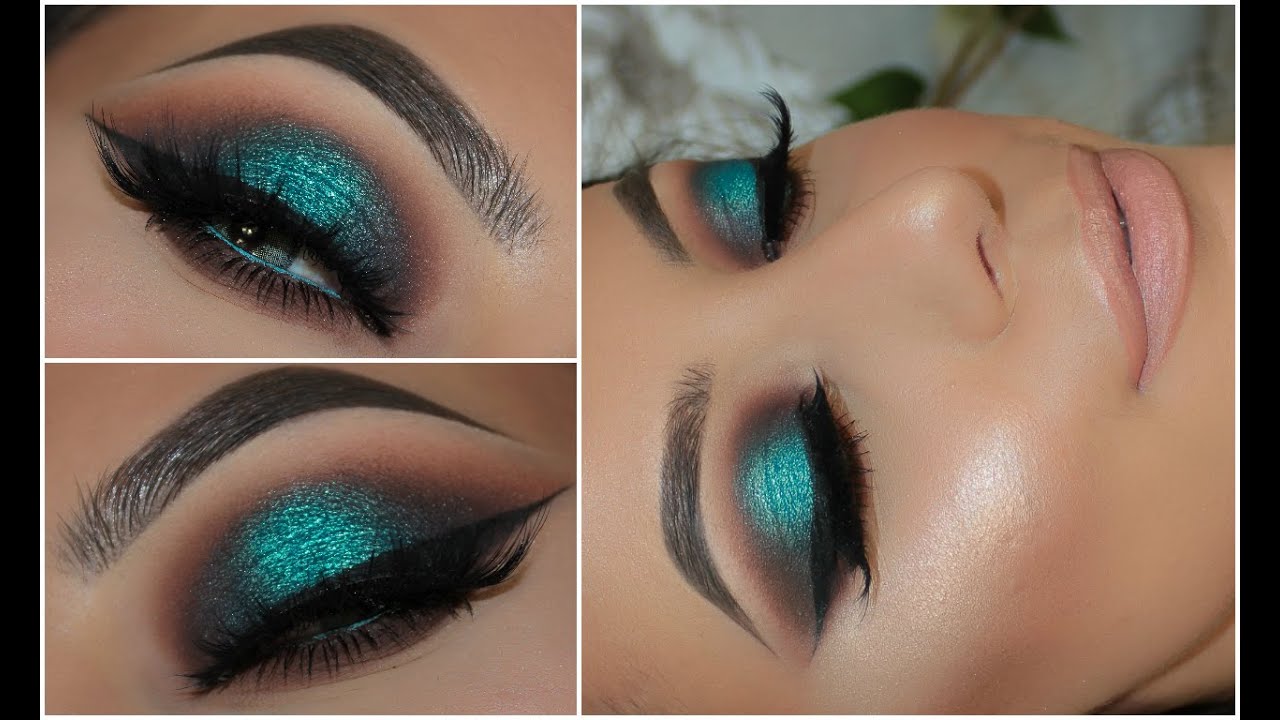 teal eyeshadow