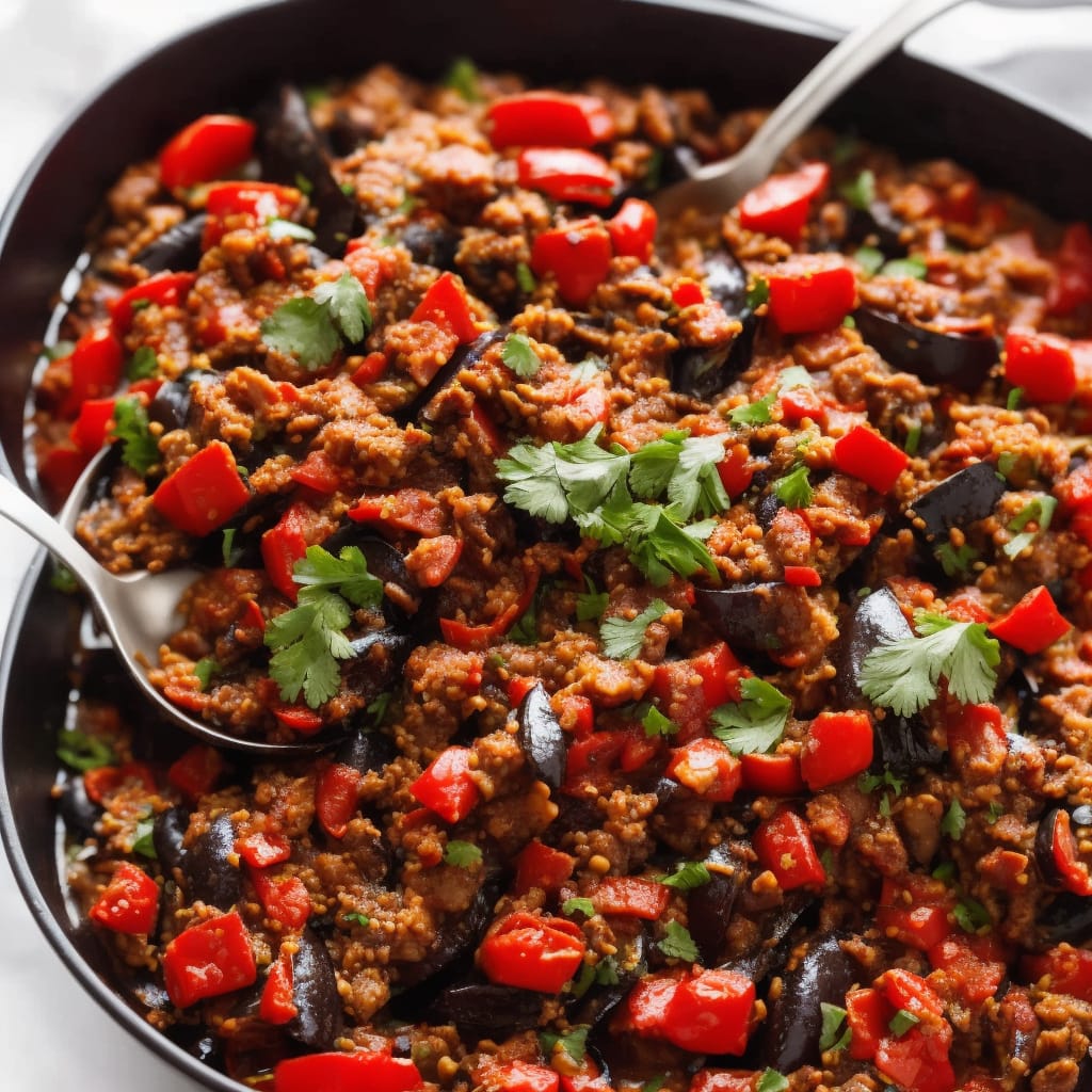 burnt aubergine veggie chilli