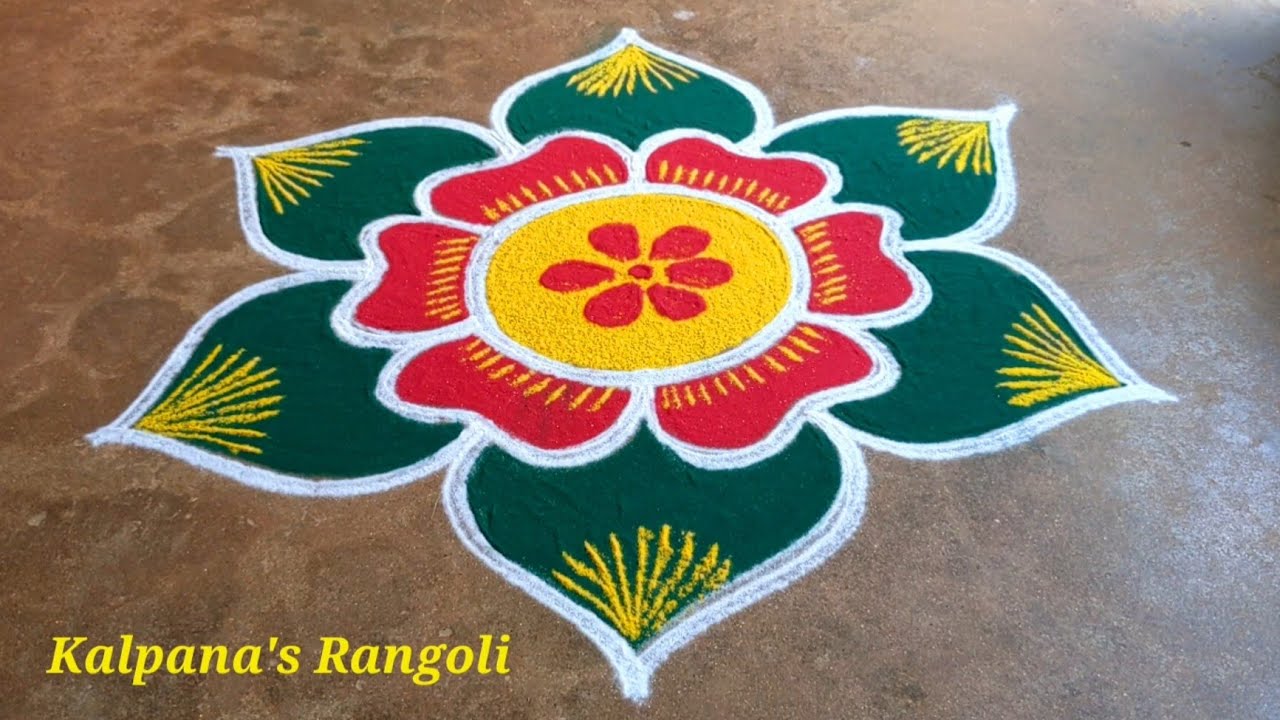 rangoli with watercolor