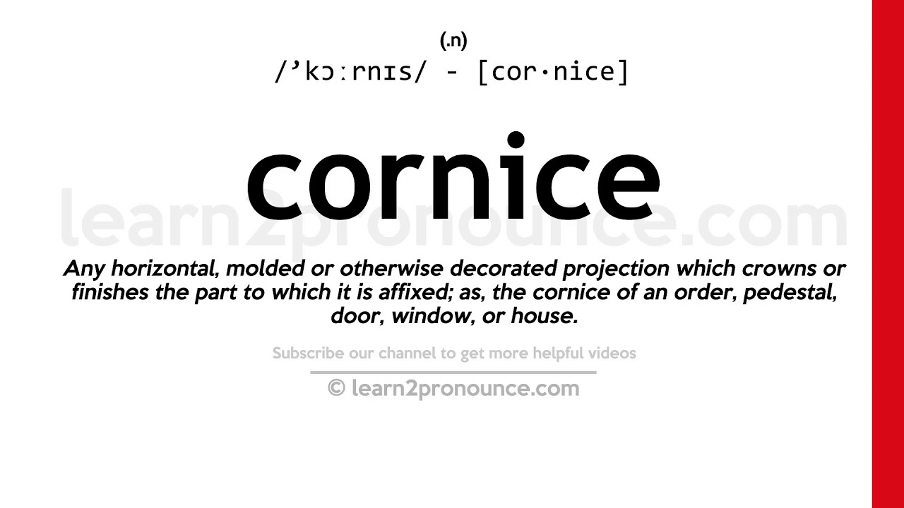cornice pronunciation