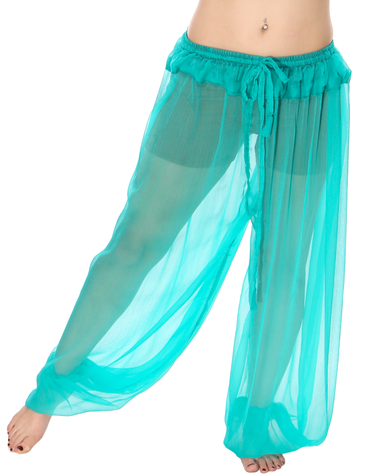 sheer harem pants