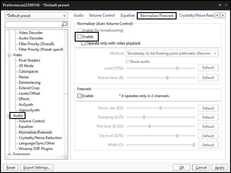 potplayer 4k video settings