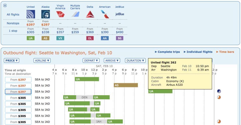 ita matrix flights