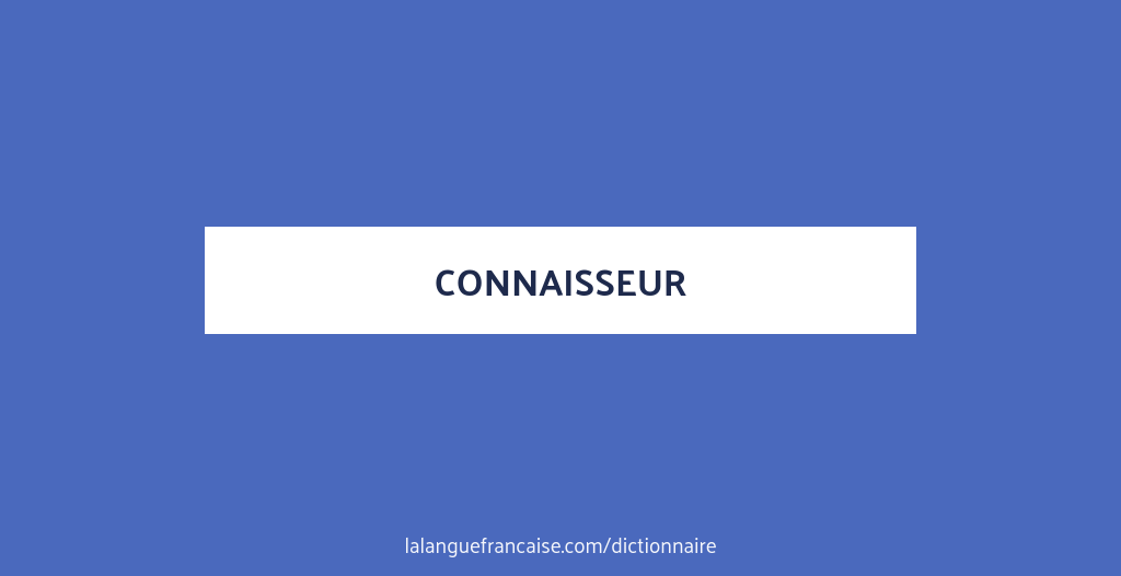 connaisseur definition