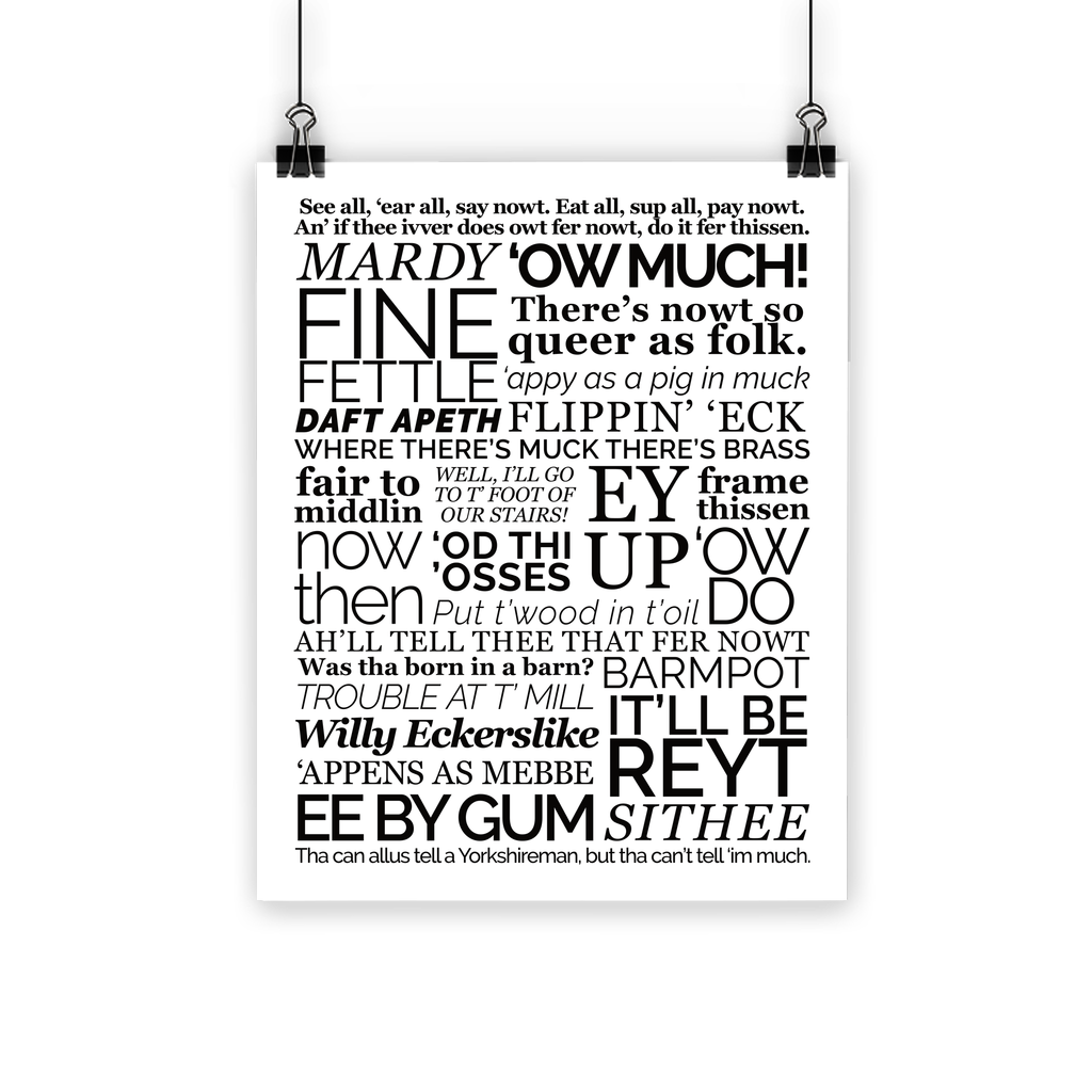 yorkshire sayings print