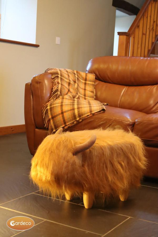 highland cow footstool next