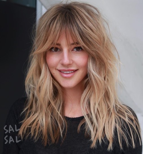 bangs layers haircut