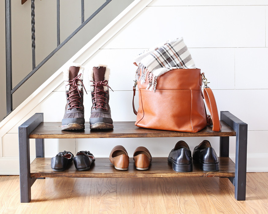 diy shoe shelf