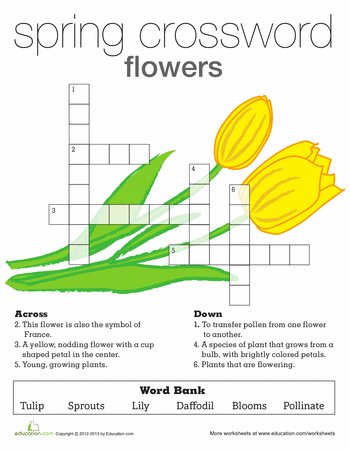 a small flower crossword