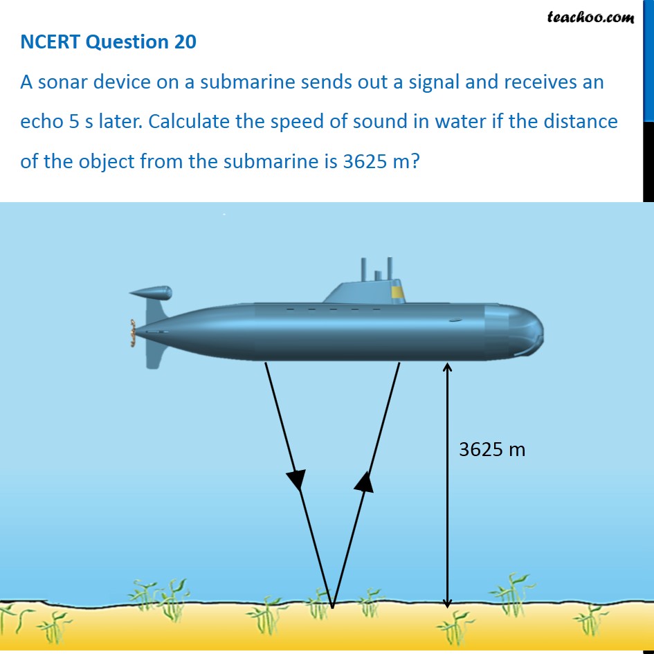 a sonar device on a submarine sends out a signal