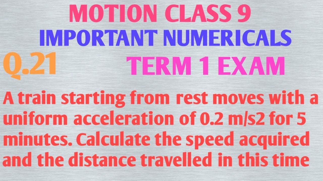 a train starting from rest moves with a uniform acceleration