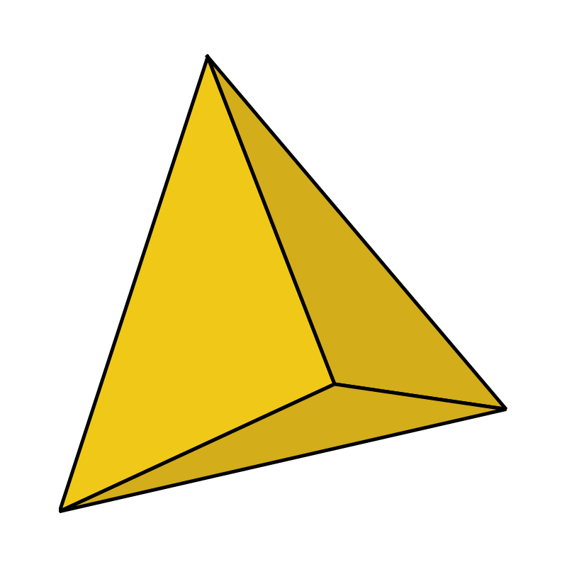 a triangular pyramid has faces