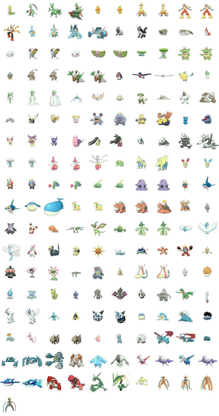 pokemon sapphire pokemon list