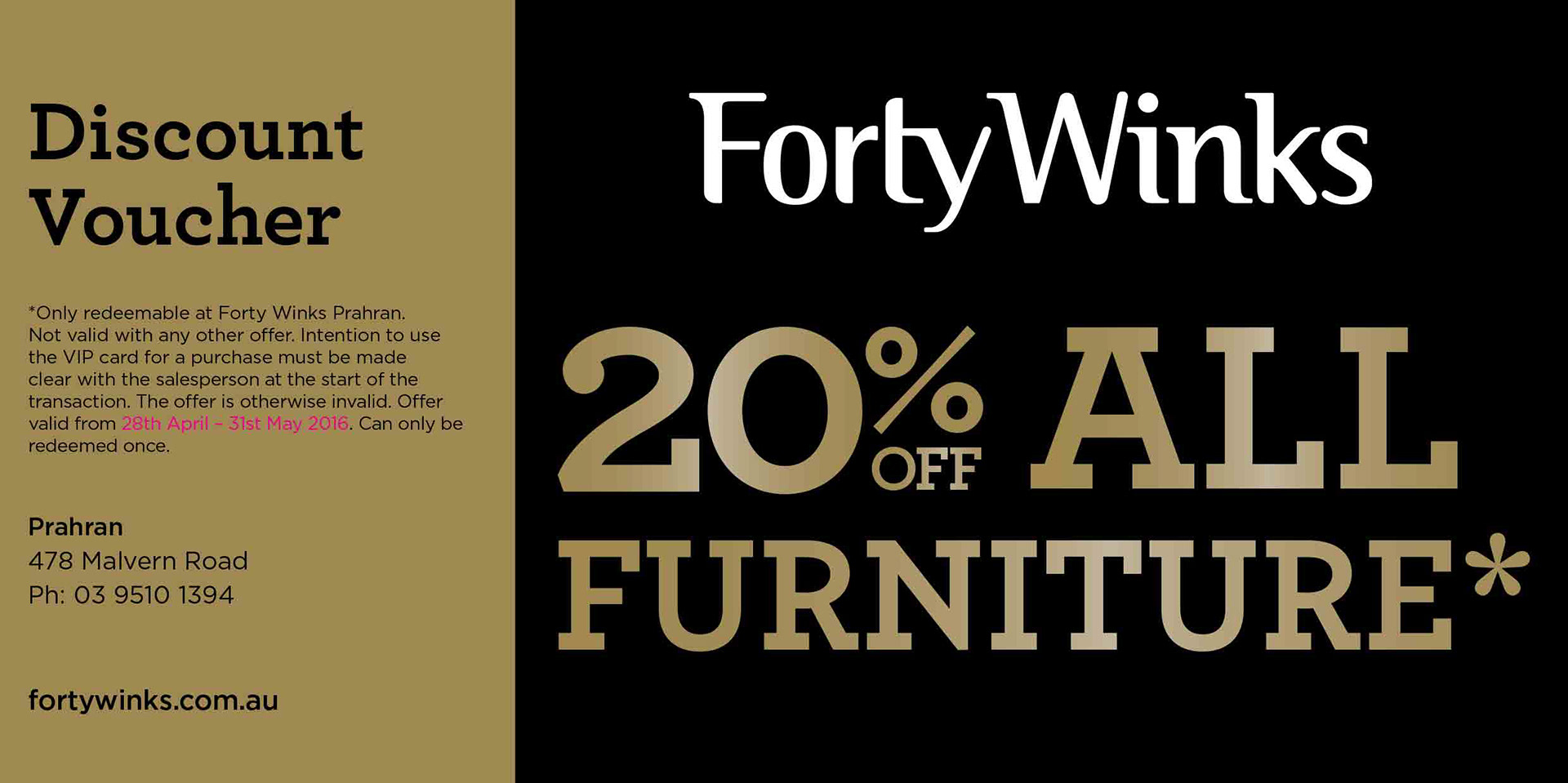 forty winks promotional code