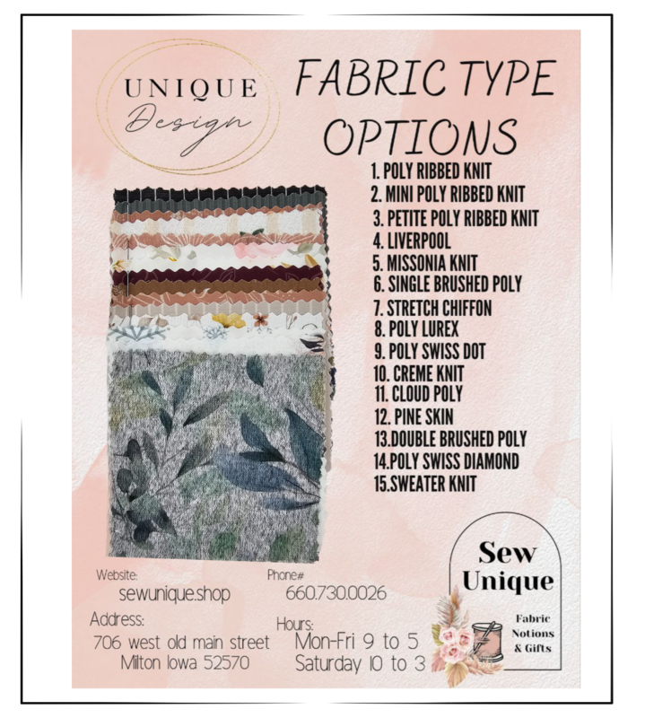 sew unique fabrics iowa