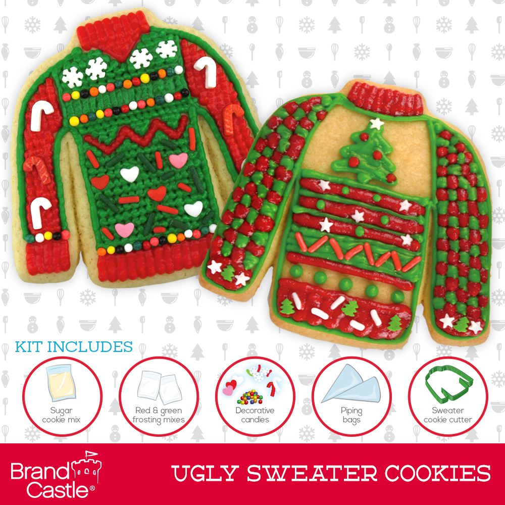 ugly christmas sweater cookie kit