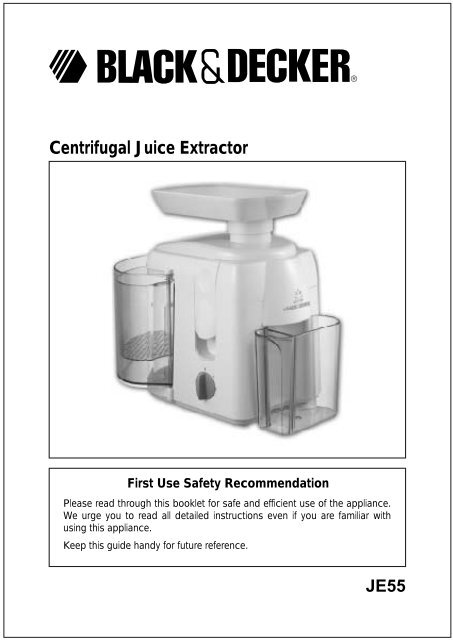 black and decker juicer manual