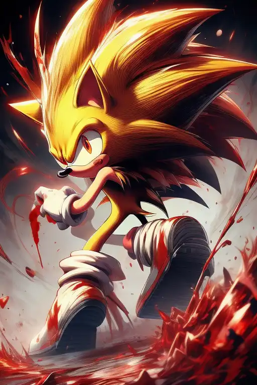 evil super sonic the hedgehog