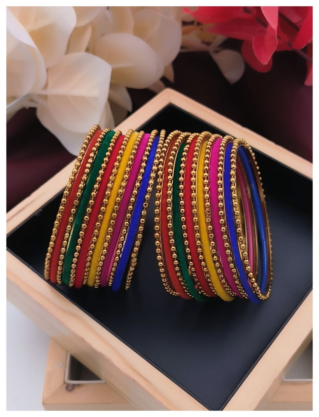 velvet metal bangles