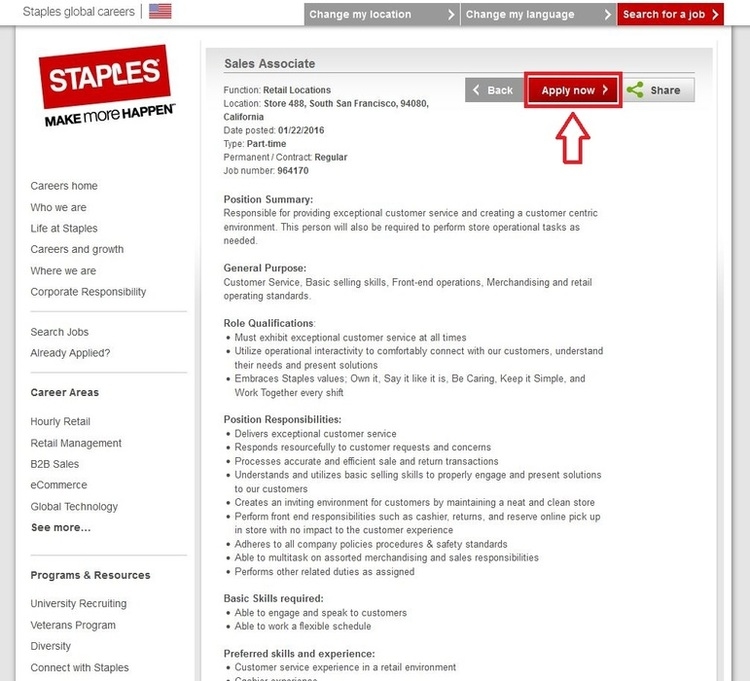 staples careers