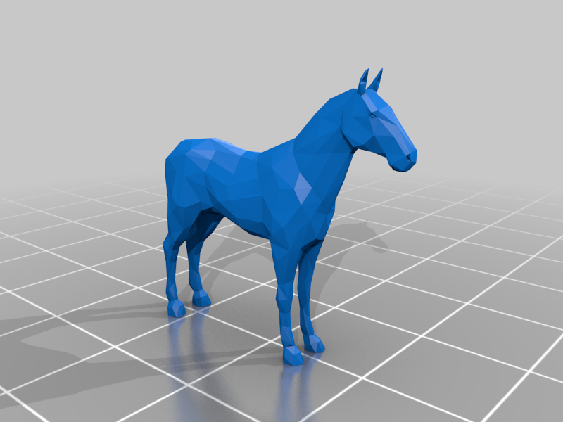 low poly horse model free
