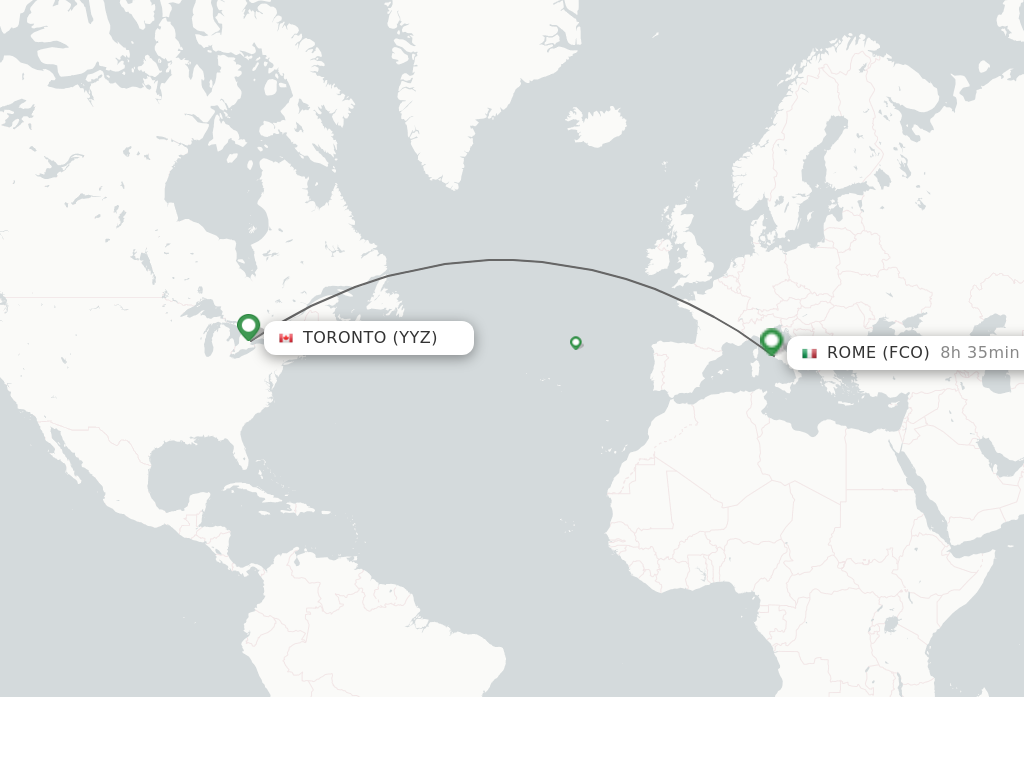 non stop flights from toronto to rome italy